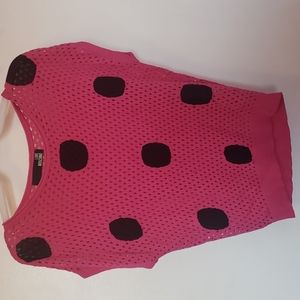 Love mochino top net pink coverup